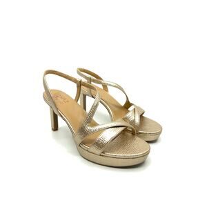 Naturalizer Abby Heeled Sandal Rose Metallic Size 8M